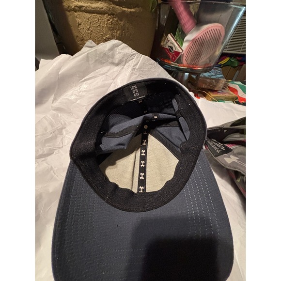 Under Armour unisex Caps Lot of 2 Navy Gray Heatgear Logo Baseball Hat - Picture 5 of 9